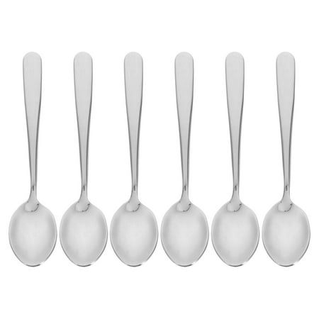 

6pcs Stainless Steel Spoons Coffee Spoons Dessert Spoons Soup Spoons Home Supply