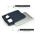 thumbnail image 7 of LLAYOO Laptop Sleeve Case Compatible with 11 Inch MacBook Air 11.6" Chromebook Notebook Tablet Surface,Handbag with Handle Strap Front Pocket Briefcase Polyester Waterproof Computer Bag, Navy Blue, 7 of 7