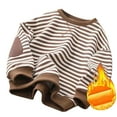 thumbnail image 1 of YOUSNH Chandail d'Halloween Garçons Filles Chandail Classique à Rayures Col Rond Manches Longues Épais Chaud Chandail Décontracté à Enfiler Hauts Chandail Garçons Chandails Brun 5-6 Ans, 1 of 3
