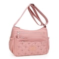 thumbnail image 2 of Bandolera de nylon de gran capacidad para mujer rosa, 2 of 2