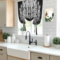 thumbnail image 5 of Crystal Chandelier Balloon Curtains for Bedroom/Front Door/Bathroom, Candle Abstract Luxury Modern Tie Up Curtains 63 Inch Length Light Filtering Kitchen Curtains Shades for Windows 46"x63", 5 of 8