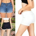 thumbnail image 2 of Huhudde Women’s Low Waist Skinny Fit Jean Shorts with Fashionable Leg Cuff and Pockets Stretch Cotton Blend Trouser, 2 of 17