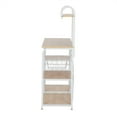 thumbnail image 3 of fastboy Light Beige Kitchen Baker's Rack Utility Storage Shelf 35.5 Microwave Stand 4-Tier 3-Tier Shelf for Spice Rack Organizer Workstation with 10 Hooks, 3 of 6