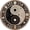 Bagua Diagram, variant on Manyige Peace Symbol Metal Sign 8x8in Round Inspirational Plaque for Bedroom Wall Decor Harmony Gift