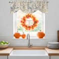 thumbnail image 3 of Thanskgiving Fall Tie Up Valance Curtains for Windows, Kitchen Curtains Window Treatments, Rustic Pumpkins Botanical Maple Leaf Short Window Shades Valances for Bedroom Bathroom Cafe 54"x18", 3 of 8