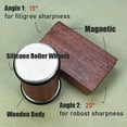 thumbnail image 2 of Premium Rolling Knife Sharpener with Magnetic Angle Guide - 15 & 20 Degree Settings, Diamond Grit for Steel Blades, Wooden Handle, 2 of 18