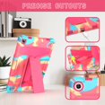thumbnail image 2 of SaniMore Case for Lenovo Tab M10 Plus 3rd Gen 10.6 inch 2022 TB-125F/128F, Shockproof Silicone Backplane Rugged PCRotating Stand Pen Holder Anti-drop Heavy Duty Protective Cover, Colorful+Rose, 2 of 5