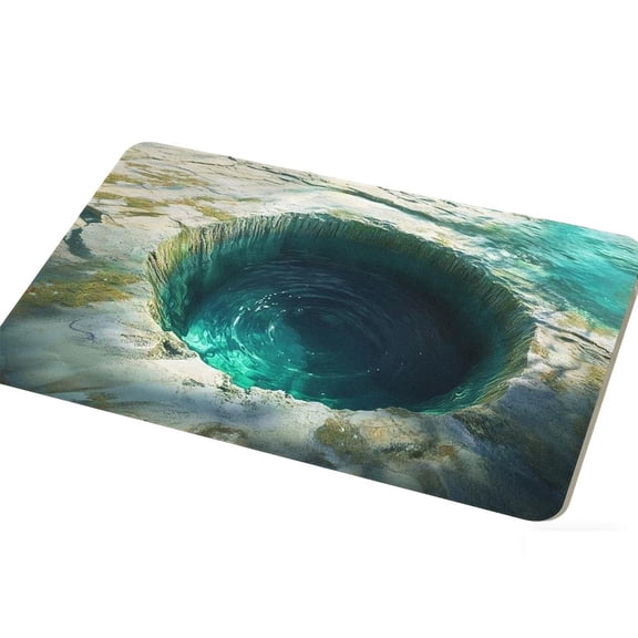 SharkTRUE 3D Optical Illusion Rug Visual Trap Floor Mat For Indoor and Outdoor En Room Trap 3D For Indoor Living Outdoor Use,