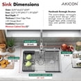 thumbnail image 4 of 30-Inch Nano-Coated Drop-in 304 Stainless Steel Kitchen Sink Single Bowl with Colander, Drying Rack and Strainer, 4 of 10