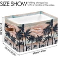 thumbnail image 3 of Coolnut Palm Trees Foldable Storage Basket for Shelves, Collapsible Sturdy Storage Bin with Handles, Canvas Storage Cube for Organizing Closet 1PCS Home Decor, 3 of 7