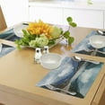 thumbnail image 4 of Ambesonne Mountain Place Mats Set of 4, Alpine Lake Sky Forest, Standard Size, Blue Green Grey, 4 of 6