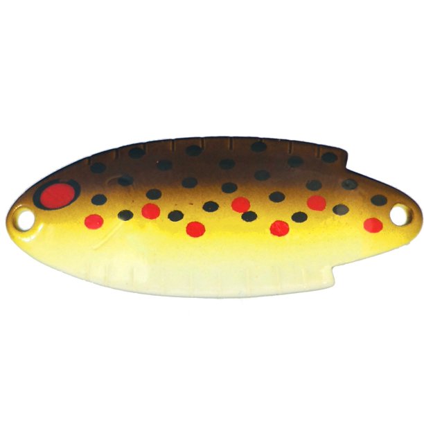 Thomas Buoyant Minnow Wobbler Spoon Freshwater Fishing Lure, Brown