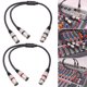 thumbnail image 2 of Cable divisor XLR en Y, XLR macho a doble XLR hembra, cable divisor en Y de 3 pines, balanceado para micrófonos, mezcladores, amplificadores de potencia, 2 of 7