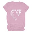 thumbnail image 1 of Meichang T-Shirts de la Saint-Valentin pour Femmes Hauts Mignons Imprimé Cœur Vacances Col Rond Hauts Décontractés Manches Courtes Cadeaux T-Shirts Blouses Liquidation de Printemps, 1 of 3