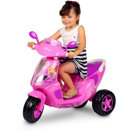 Disney Princess Girls' 3-Wheel Scooter 6-Volt Battery-Powered Ride-On - Walmart.com