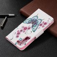 thumbnail image 5 of Galaxy S21 FE Case Cute Embossed Pattern Premium Leather Wallet Cover Flip Stand Credit Card Slots Pocket Holder Magnetic Closure Folio Case for Samsung Galaxy S21 FE, Peach Blossom Butterfly, 5 of 8
