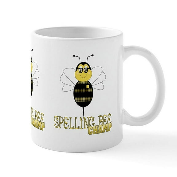 CafePress - Spelling Bee Champ Mug - 11 oz Ceramic Mug - Novelty Coffee Tea Cup