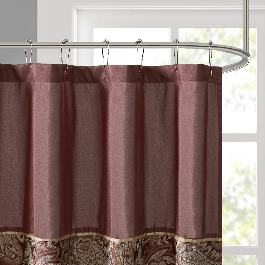 MAYEERTY Jacquard Shower Curtain, 72" x 72", Machine-Washable, Multicolor