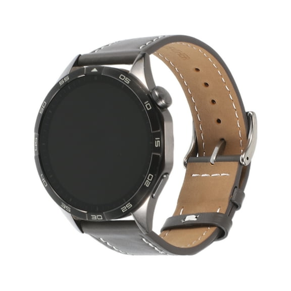 Unique Bargains Cowhide Watch Bands Watch Straps for Men Women 24mm Grain Cowhide Watch Strap Gray