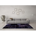 thumbnail image 3 of Ahgly Company Indoor Round Abstract Blue Modern Area Rugs, 7' Round, 3 of 4