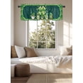 thumbnail image 3 of Kitchen Valances for Window, St. Patrick Day Lucky Word and Dwarf Light Filtering Rod Pocket Valance Curtain, Irish Green Shamrock Leaves Short Curtains Window Topper for Bedroom Living Room 42x12in, 3 of 9