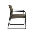 thumbnail image 4 of Gansett Reception Waiting Room Oversize Guest Chair / Black Steel / Brown, 4 of 5