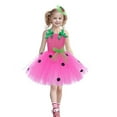 thumbnail image 2 of PINQI Birthday Bodysuits for 2-12 Years Kids Girls Strawberry Mesh Tutu Holiday Party Dresses Stage Performance Halloween Role Playing Dress(Hot Pink,8-9 Years), 2 of 8