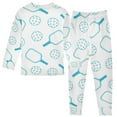 thumbnail image 2 of joogoo Pickleball Blue 2 Piece Long Sleeve Tee and Pants Cotton Pajama Set 6Y, 2 of 7