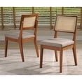 thumbnail image 2 of Manhattan Comfort Pell Chaise d'Appoint en Gris et Érable (Lot de 2), 2 of 7