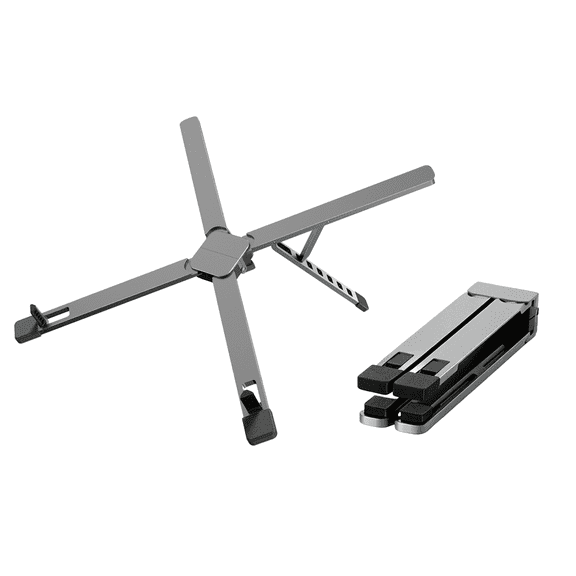Livelect-m 6 Angles Adjustable Aluminum Laptop Stand, Ultra-Slim Portable Foldable Ventilated Cooling Holder for 10-17.3 Inch Laptops & Tablets, Ergonomic for Office Travel Work from Home
