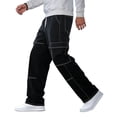 thumbnail image 2 of Conairie Mens Jeans Relaxed Fit Elastic Waist Denim Pants Vintage Solid Lightweight Comfortable Outdoor Hiking Pants With Pocket Black L, 2 of 4
