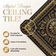 thumbnail image 4 of 223 - La Scala 2 ft. x 2 ft. PVC Glue-up or Lay in Ceiling Tile in Antique Brass (400 Sq.ft / Pack) - 50 Pieces, 4 of 19