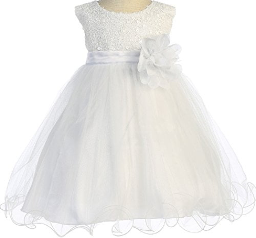 white birthday dress for baby girl