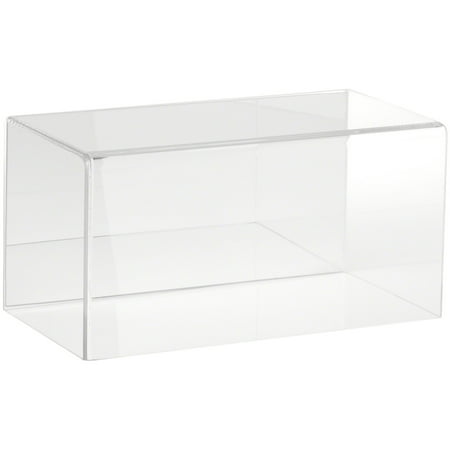 Plymor Clear Acrylic Display Case with No Base (Mirror Back), 10" W x 5" D x 5" H