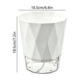 thumbnail image 3 of Medium Self Watering Flowerpot, Matte Octagonal Design for Desktop Mint Spider Plant, Worry Free During Travel Vacations, 3 of 6