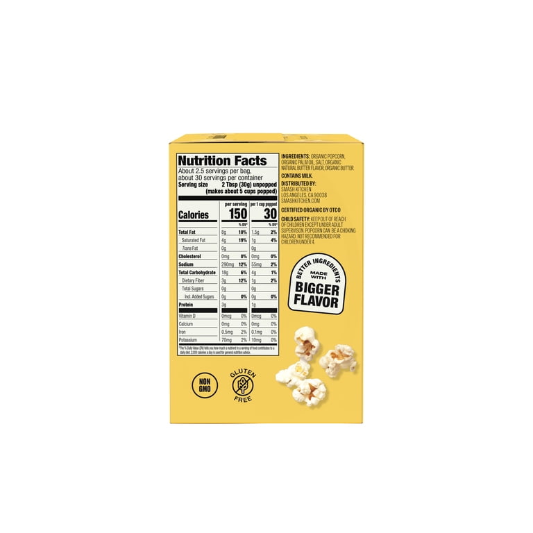 Smash Kitchen Organic Non-GMO Microwavable Naturally Flavored