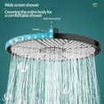 thumbnail image 4 of Shower Head, 10 Inch Rain Shower Head High Pressure, Rainfall Waterfall Detachable Bathroom Large Showerhead, Rain Setting High Flow Round Shower Head, 4 of 5