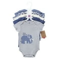 thumbnail image 2 of Touched by Nature Unisex Baby Organic Cotton Bodysuits, Blue Peanut, Newborn, 2 of 5