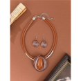 thumbnail image 2 of Bohemian Jewelry Necklace and Earring Set for Women Colorful Resin Bib Necklace and Earrings for Weddings Parties Everyday Wear, 2 of 3