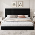 thumbnail image 4 of Amolife King Size Storage Platform Bed Frame with 4 Drawers & Upholstered Velvet Slat Headboard, Black, 4 of 12