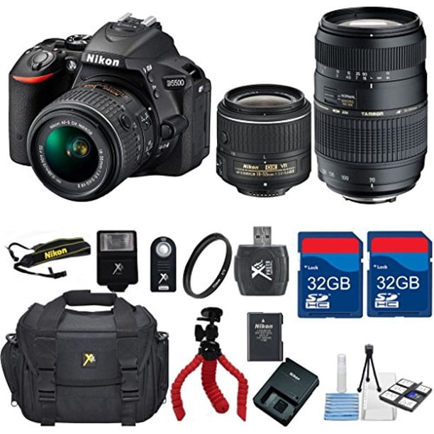 nikon d5500 dx dslr 18 55 vrlens tamron 70 300 zoom lens top value bundle international version no warranty