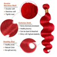 thumbnail image 3 of Hairpacks ZevPiul Burgundy Body Wave, 3 mechones, 45-55 cm, 3 of 7