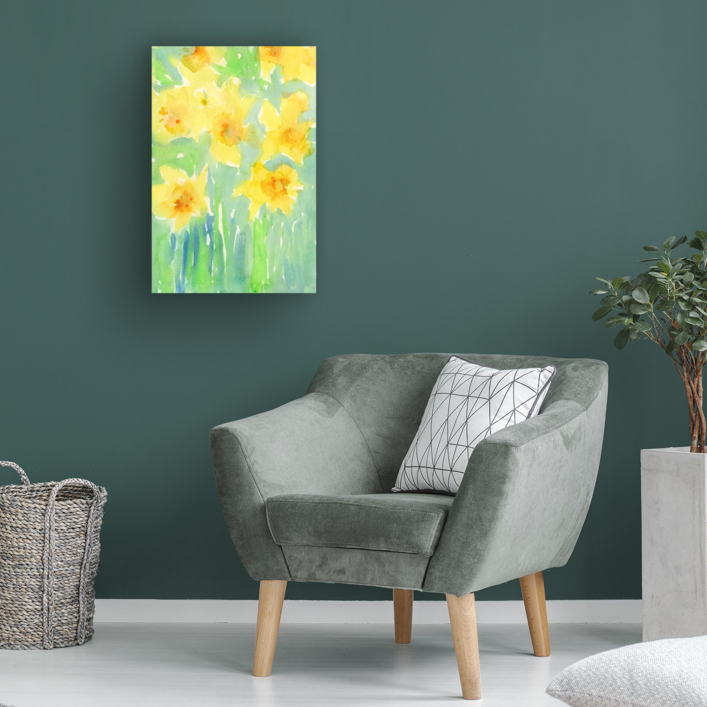 Samuel Dixon 'Daffodils II' Canvas Art