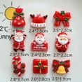 thumbnail image 2 of Alce de muñeco de nieve de Papá Noel brillante hecho a mano para niños, horquilla para el pelo, broche de taza, accesorios de resina, 2 of 6