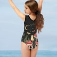 thumbnail image 3 of FOR U DESIGNS Aesthetic Mushroom Sleeveless Swimsuit One Piece Swimwear for 7-8 Years Old Quick Dry V-Neck Swimwear Bathing Suit for Kids Teens Girl, 3 of 8
