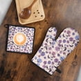 thumbnail image 5 of Pioneer Flower Floral Print Pattern Kitchen Oven Mitt and Pot Holder Sets 2 Pcs for Baking, Cooking and Grilling, Heat Resistant Up To 392 °F, 5 of 7