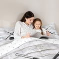 thumbnail image 4 of Homewish Cartoon Ice Hockey Bedding Comforter Set 7 Pieces, Est Sleep Sports Full Bedding Set, Grey Wooden Plank Reversible Fitted Sheet Flat Sheet, Super Cozy Room Decor, 4 of 7