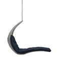 thumbnail image 4 of Modway Landscape Hanging Chaise Lounge Outdoor Patio Swing Chair in Light Gray Navy, 4 of 7