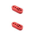 thumbnail image 2 of Scienceny Soporte de montaje de escape para silenciador de coche, soporte de goma Universal rojo, 4 agujeros, 11mm, piezas de reparación de ajuste de Rojo 2piezas Scienceny CBP366455, 2 of 6