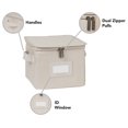 thumbnail image 3 of Storage Box Zip Top - Heavy Duty Fabric Storage Containers - Stackable Organizer Bins with Handles - Indoor Closet Organization - Beige, 3 of 6
